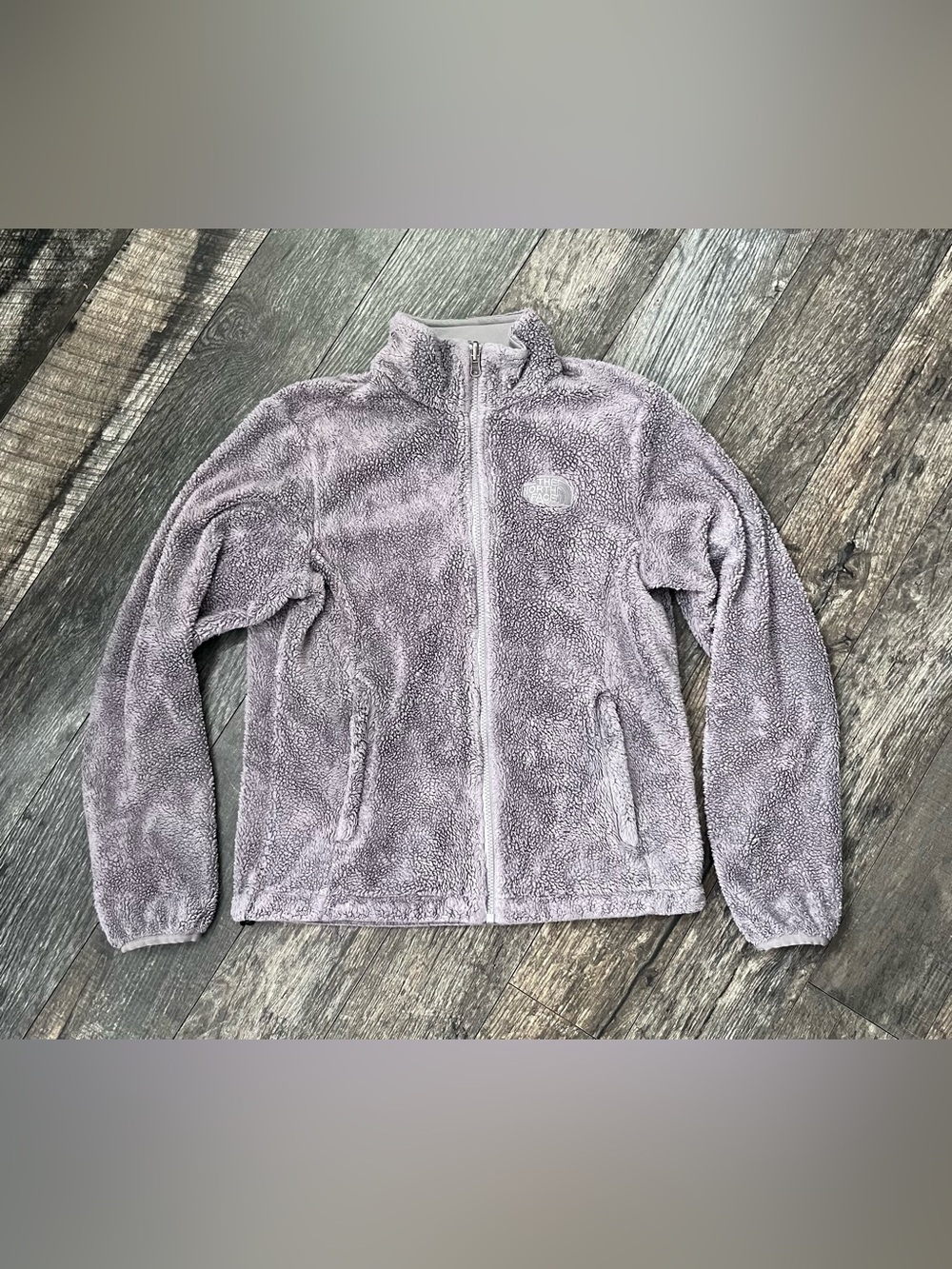 The North Face Women's Full Zip Sherpa Fleece Jacket Grey - Small
